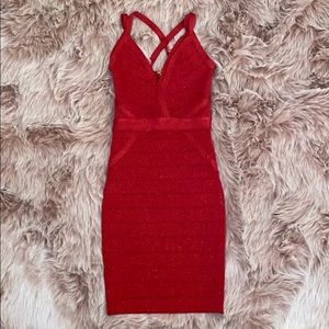 Red bodycon dress from Guess